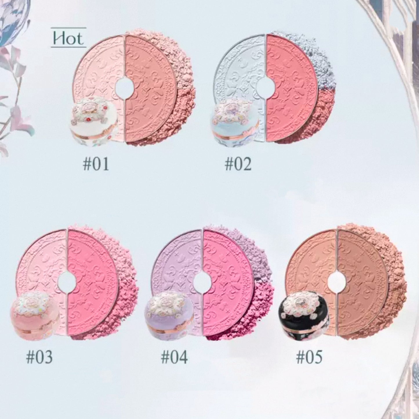 Flower Knows Butterfly Cloud Collar Rouge Box Highlighting & Blush Duo Powder