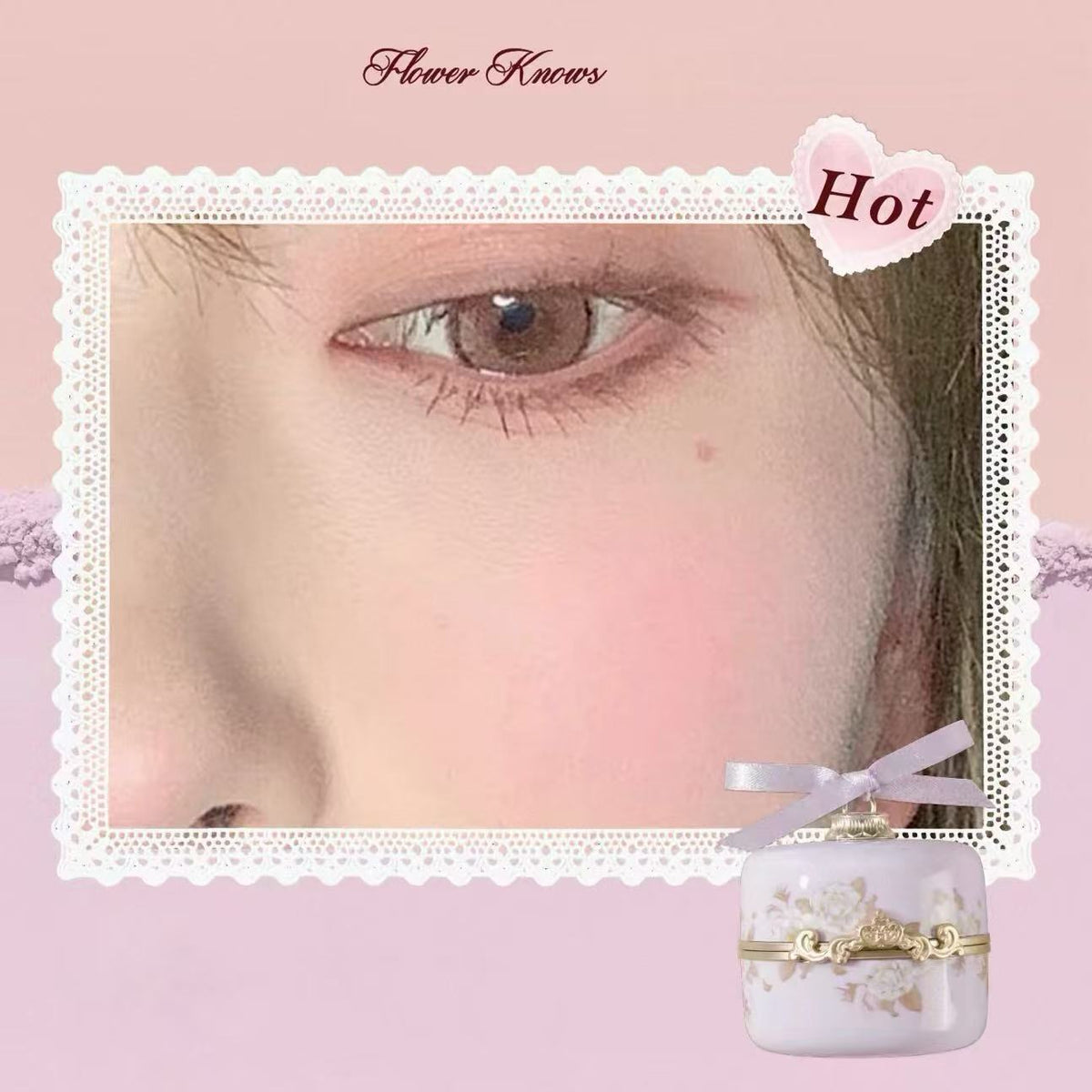Flower Knows Floral Goddess Embossed Blush