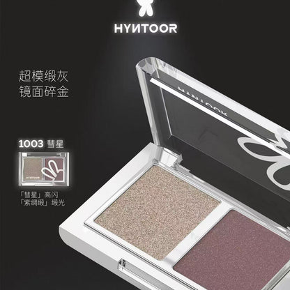 HYNTOOR Smoky Dual-Color Sparkle Eyeshadow Palette