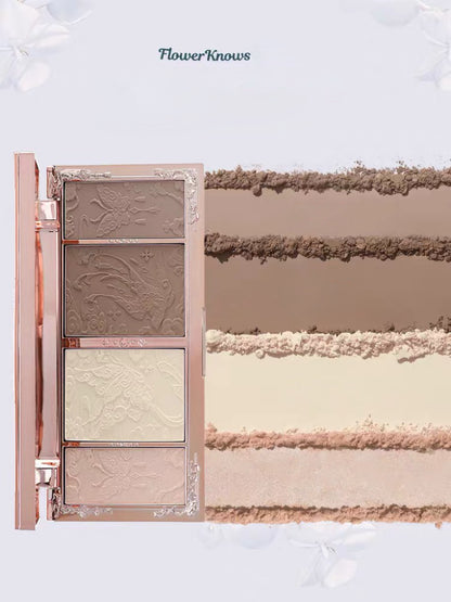 Flower Knows Butterfly Cloud Collar Embossed Highlight & Contour Palette