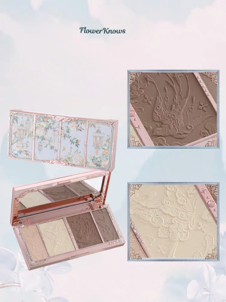 Flower Knows Butterfly Cloud Collar Embossed Highlight & Contour Palette