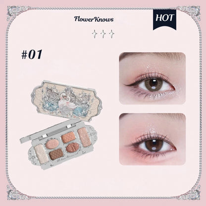 Flower Knows Swan Ballet Six-Color Makeup Palette