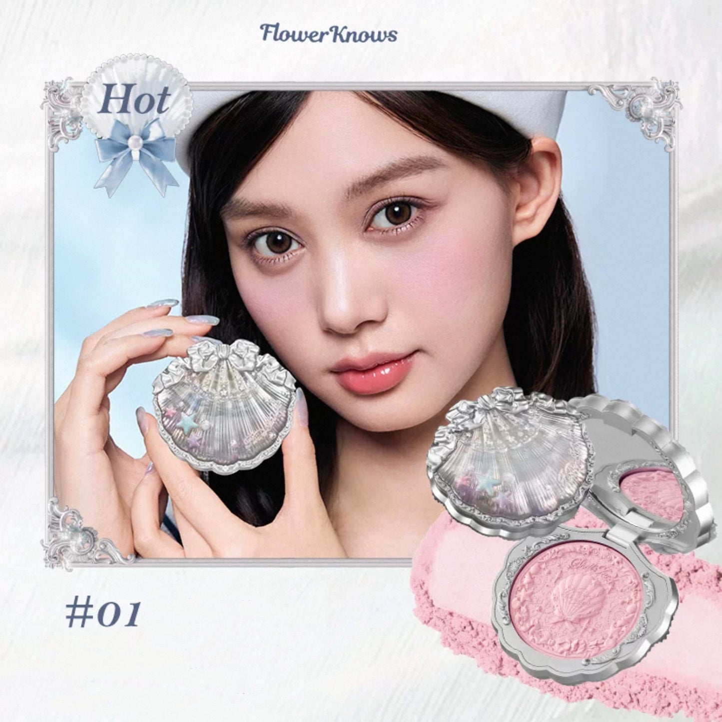 Flower Knows Shell's Jewel Silk Satin Blush