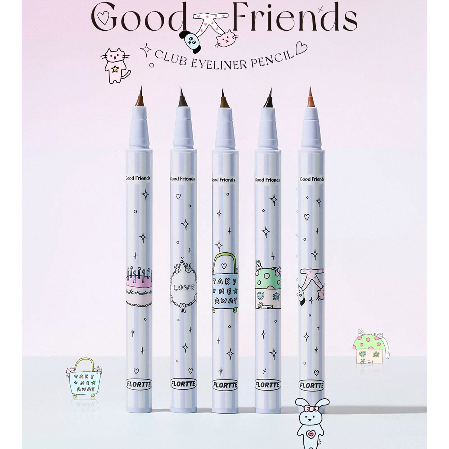 Flortte Good Friends Club--Rotatable Liquid Eyeliner