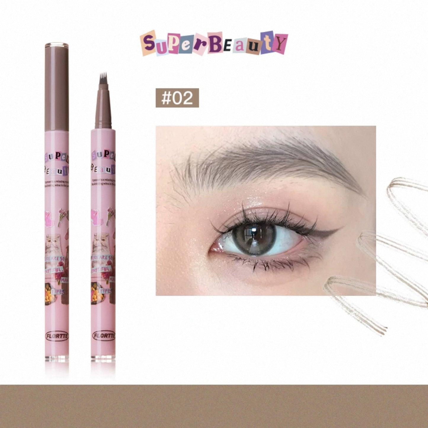 Flortte I Am Super Beauty Liquid Eyebrow Pen