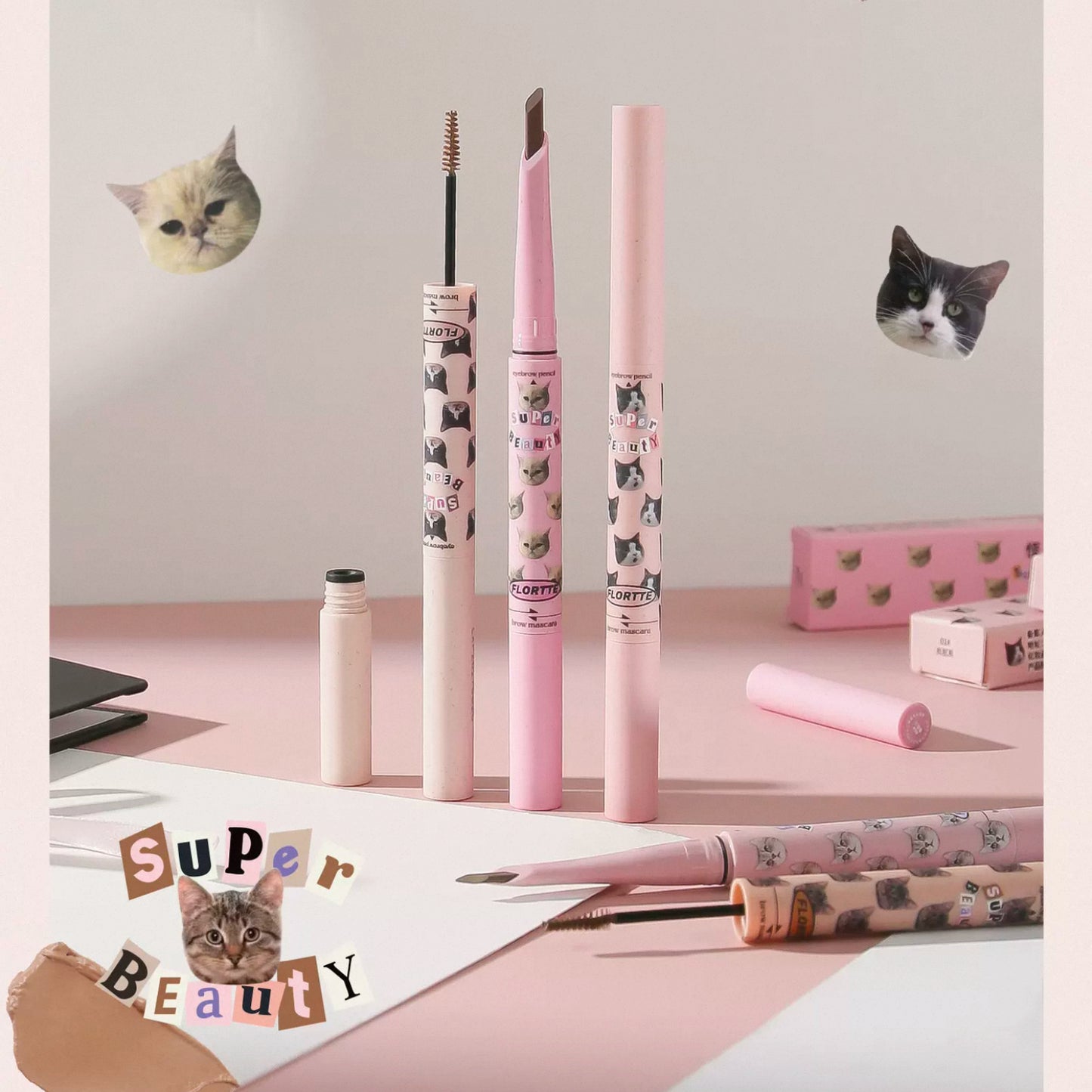 Flortte Eyebrow Pencil Brow Mascara