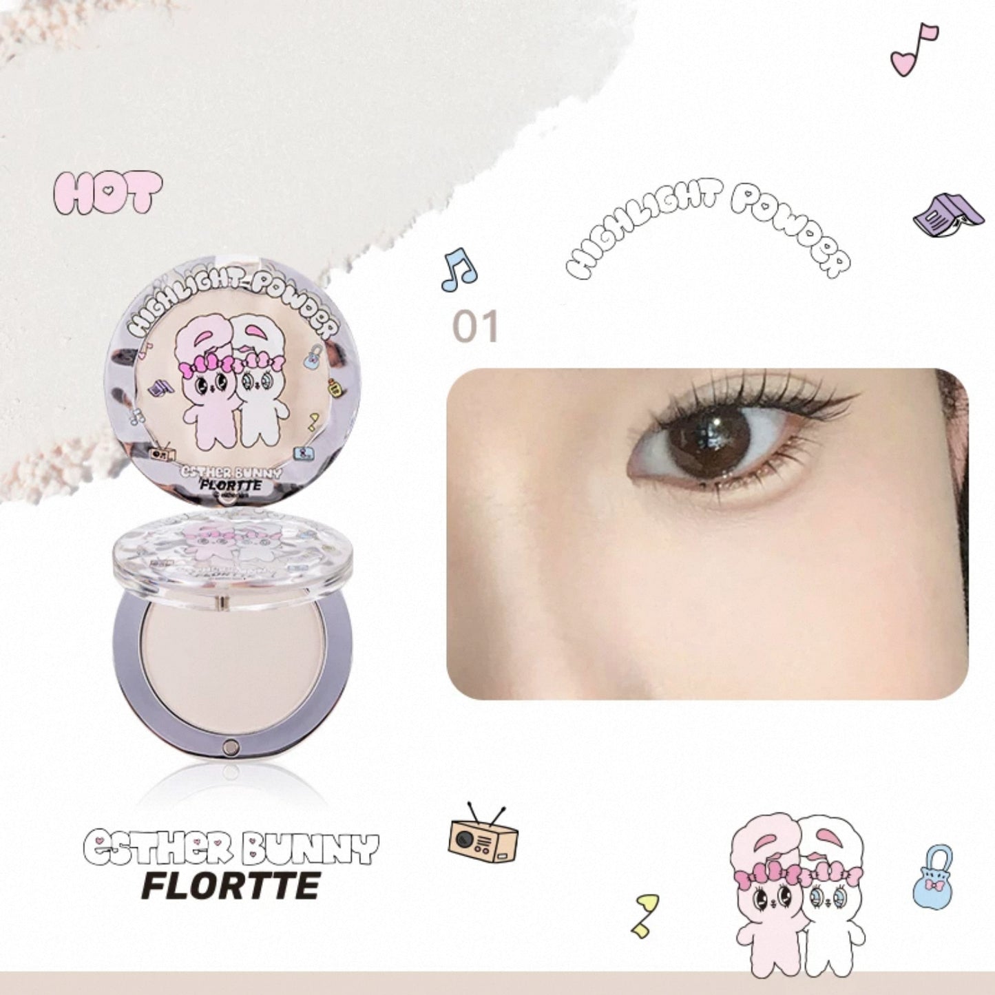 Flortte Esther Bunny Single-Colour Highlighter