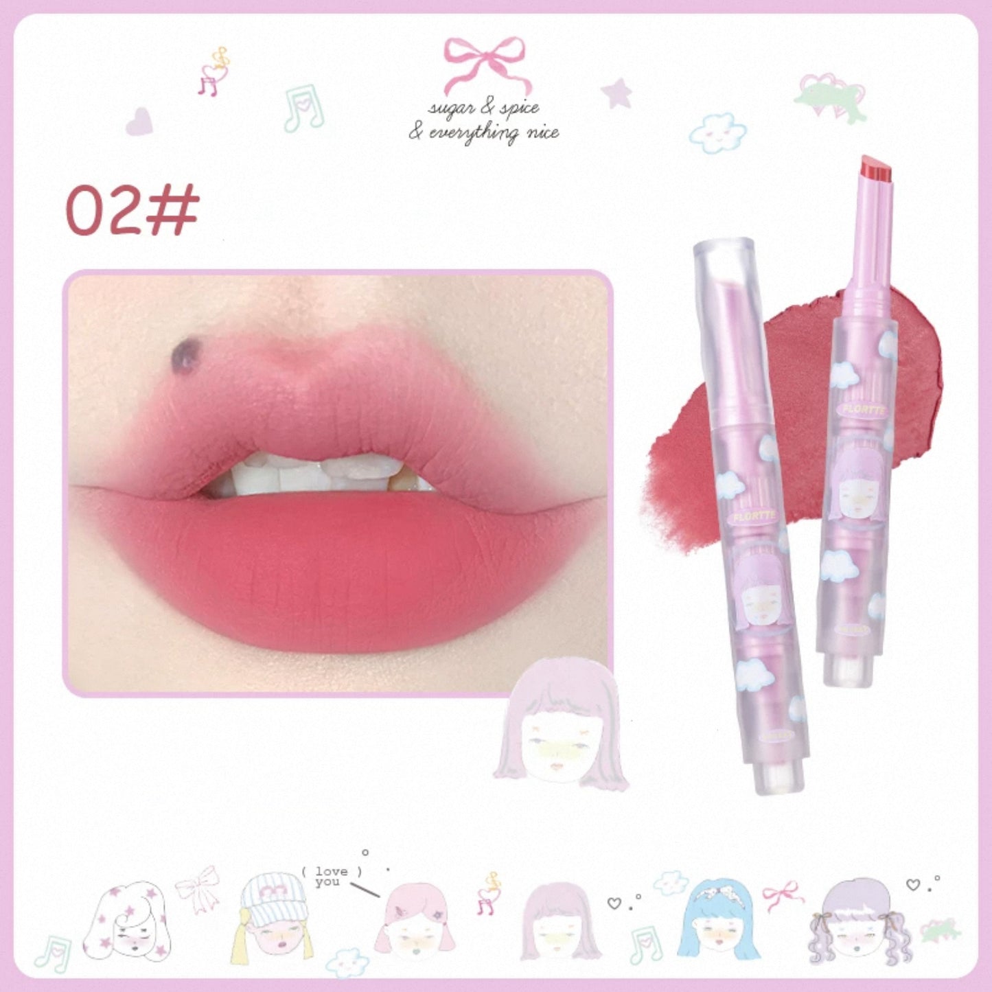 Flortte Girl's World Lip Mud