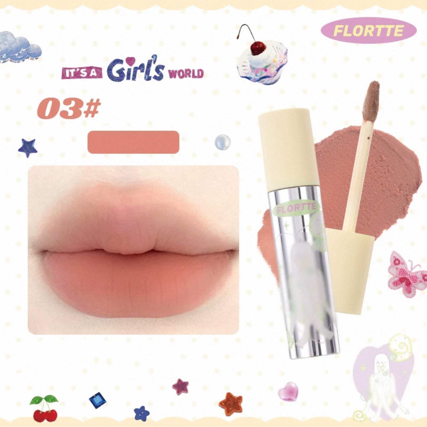 Flortte Girl's World Lip Cream
