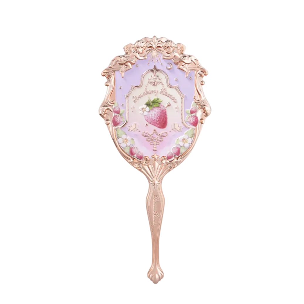 Flower Knows Violet Strawberry Rococo Hand Mirror