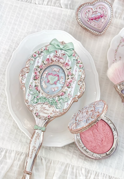 Flowerknows bunny garden meadow green limited edition hand mirror