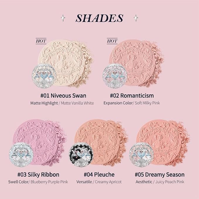 Flower Knows Swan Ballet Embossed Blush