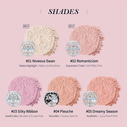 Flower Knows Swan Ballet Embossed Blush