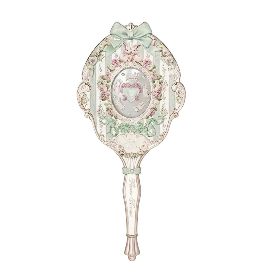 Flowerknows bunny garden meadow green limited edition hand mirror