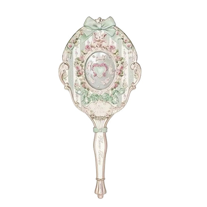 Flowerknows bunny garden meadow green limited edition hand mirror