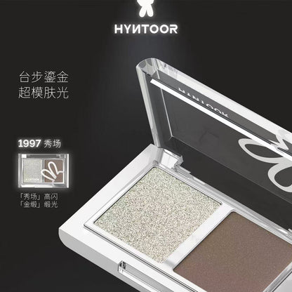 HYNTOOR Smoky Dual-Color Sparkle Eyeshadow Palette