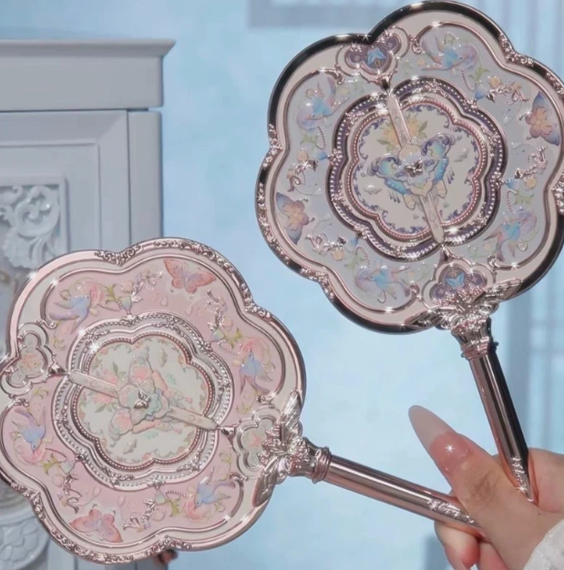 Flower Knows Butterfly Cloud Hand Mirror
