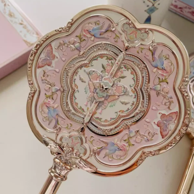 Flower Knows Butterfly Cloud Hand Mirror