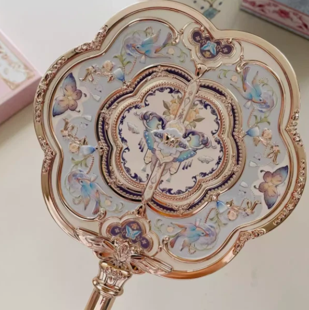 Flower Knows Butterfly Cloud Hand Mirror