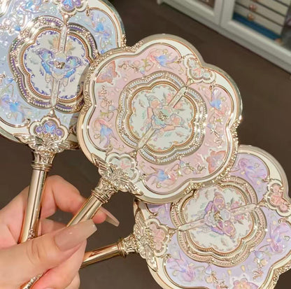 Flower Knows Butterfly Cloud Hand Mirror
