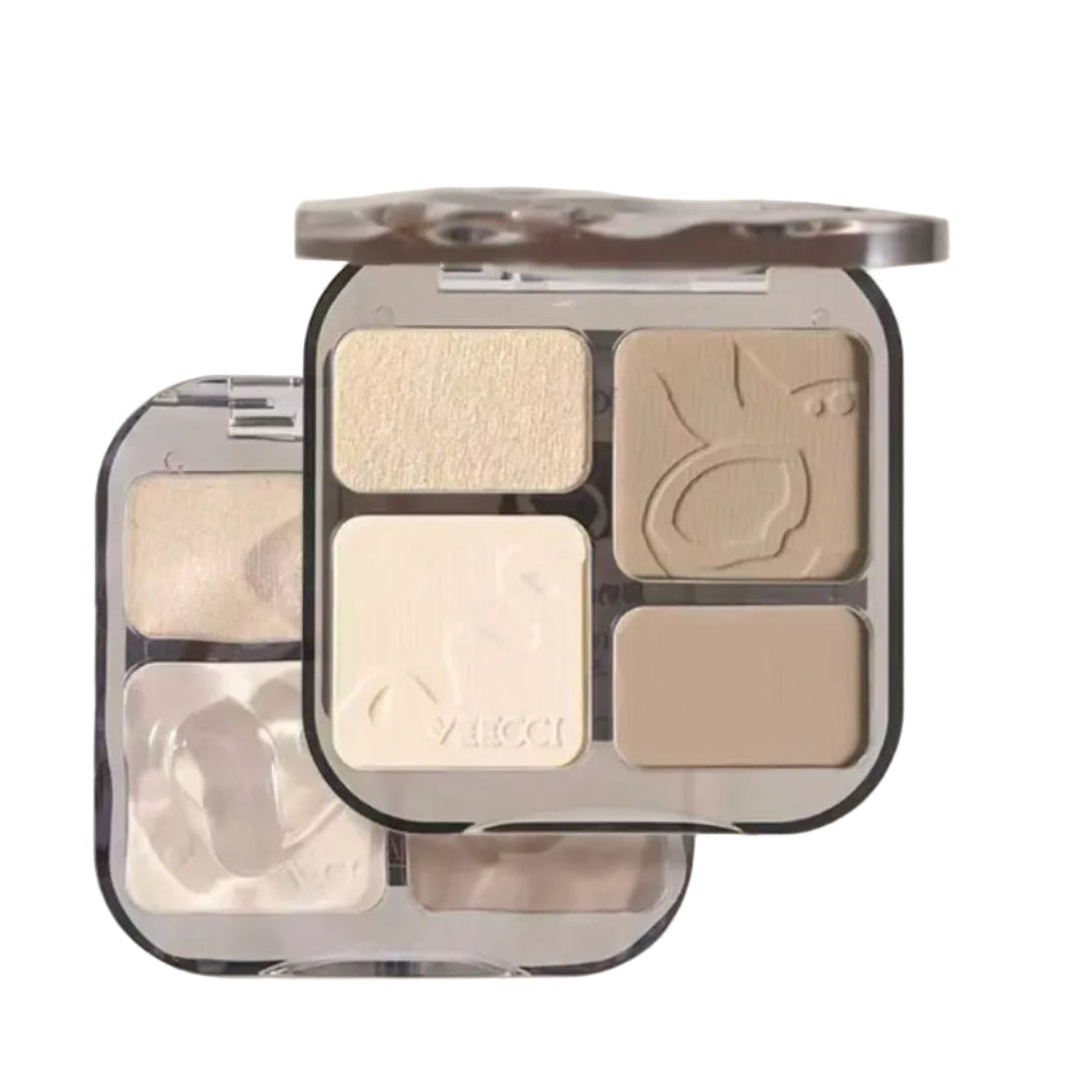 VEECCI 4-Color Highlight & Contour Palette