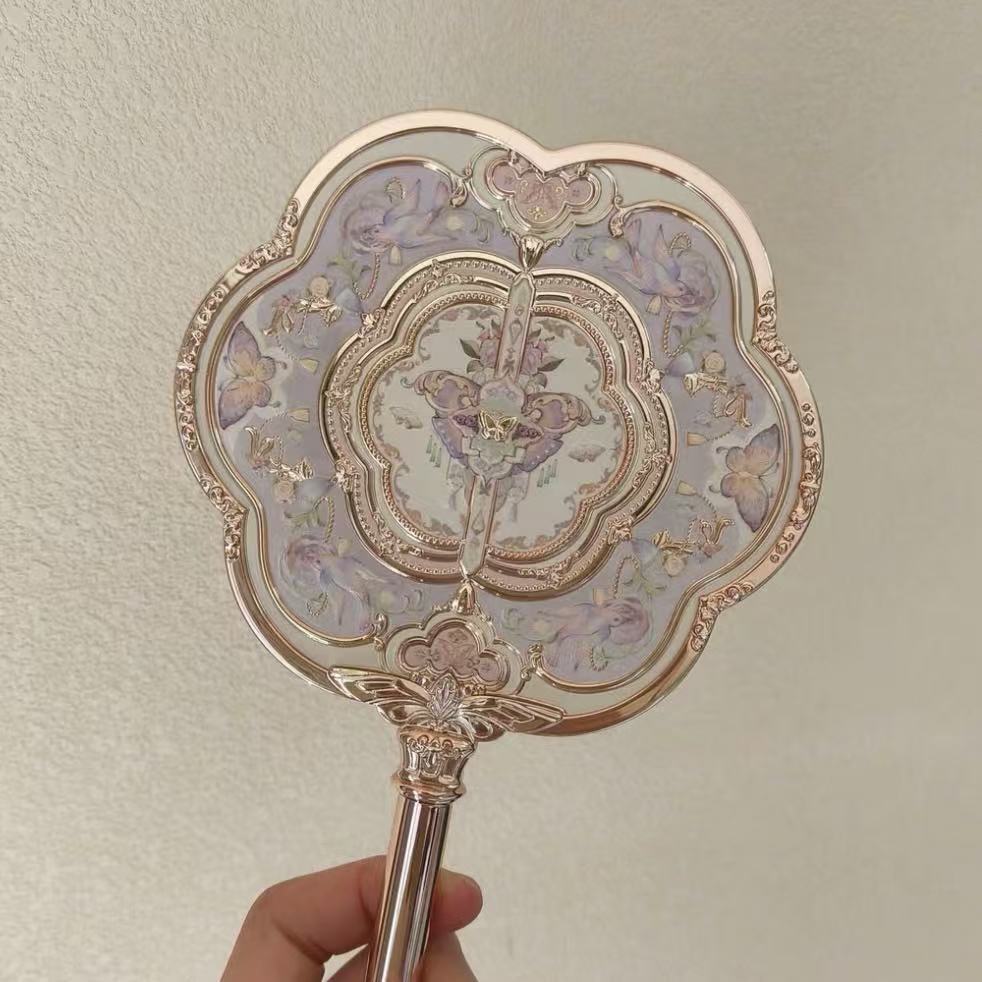 Flower Knows Butterfly Cloud Hand Mirror